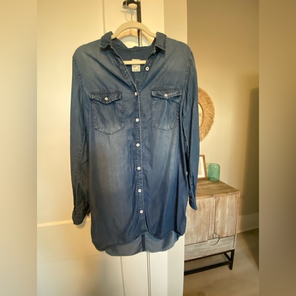 S&A Dresses & Skirts - Chambray Blue Long Sleeve Mini Dress